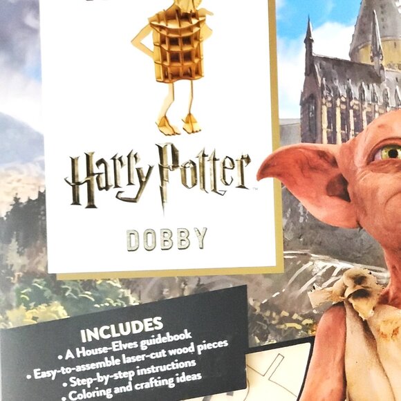 NEW! Harry Potter Book & 3D Wood Model Dobby Incredi Builds Collectible Wood Art - Picture 2 of 5